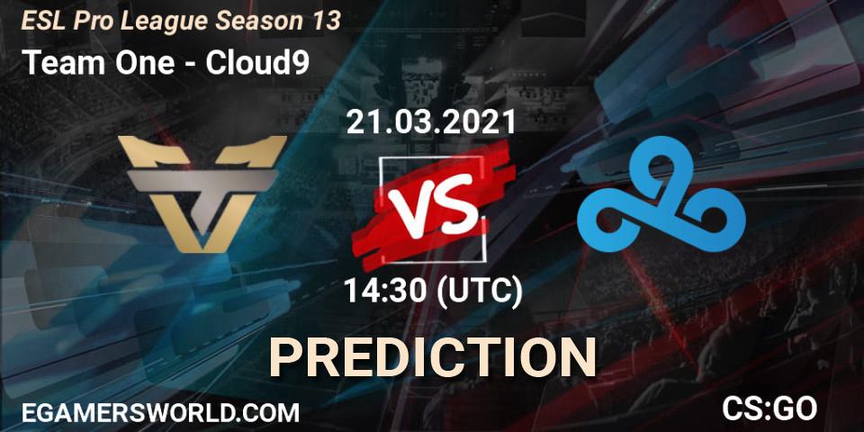Team One - Cloud9: ennuste. 21.03.2021 at 15:30, Counter-Strike (CS2), ESL Pro League Season 13