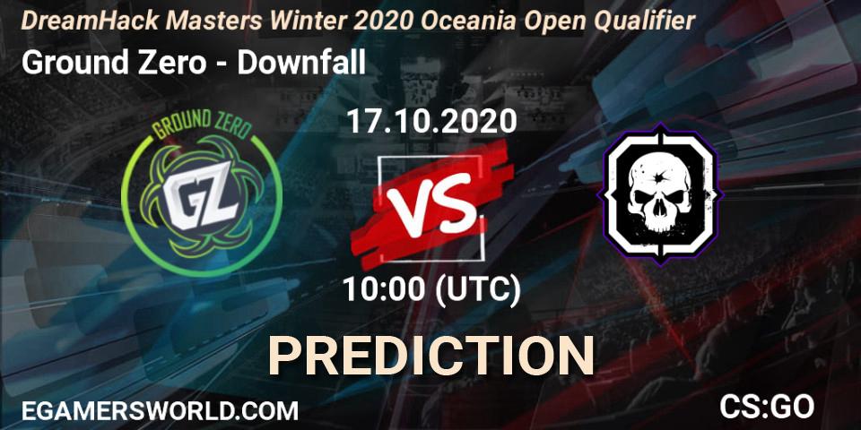 Ground Zero - Downfall: ennuste. 17.10.2020 at 10:00, Counter-Strike (CS2), DreamHack Masters Winter 2020 Oceania Open Qualifier