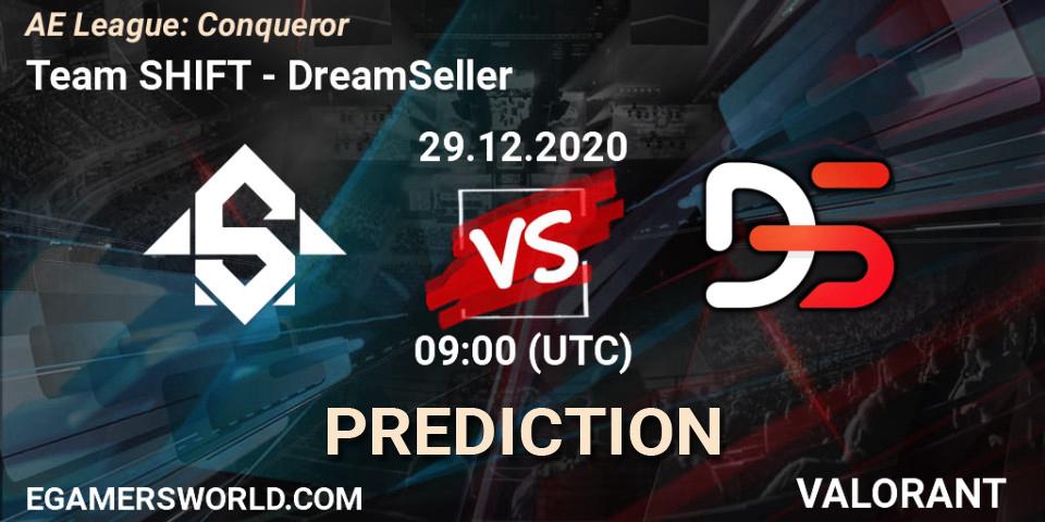 Team SHIFT - DreamSeller: ennuste. 29.12.2020 at 09:00, VALORANT, AE League: Conqueror