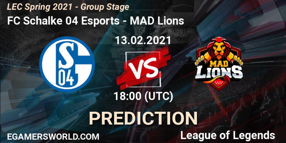 FC Schalke 04 Esports - MAD Lions: ennuste. 13.02.2021 at 18:00, LoL, LEC Spring 2021 - Group Stage