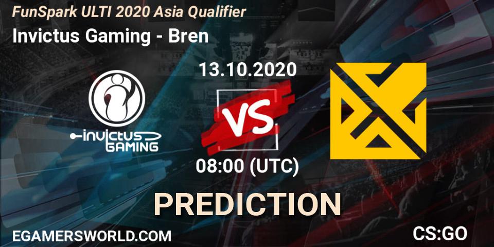 Invictus Gaming - Bren: ennuste. 13.10.2020 at 08:10, Counter-Strike (CS2), FunSpark ULTI 2020 Asia Qualifier