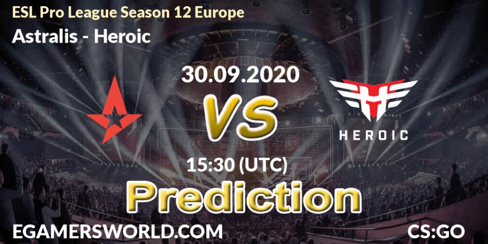 Astralis - Heroic: ennuste. 30.09.20, CS2 (CS:GO), ESL Pro League Season 12 Europe