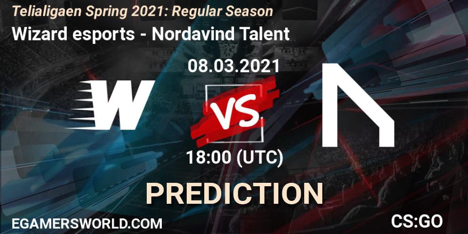 Wizard esports - Nordavind Talent: ennuste. 08.03.2021 at 18:00, Counter-Strike (CS2), Telialigaen Spring 2021: Regular Season