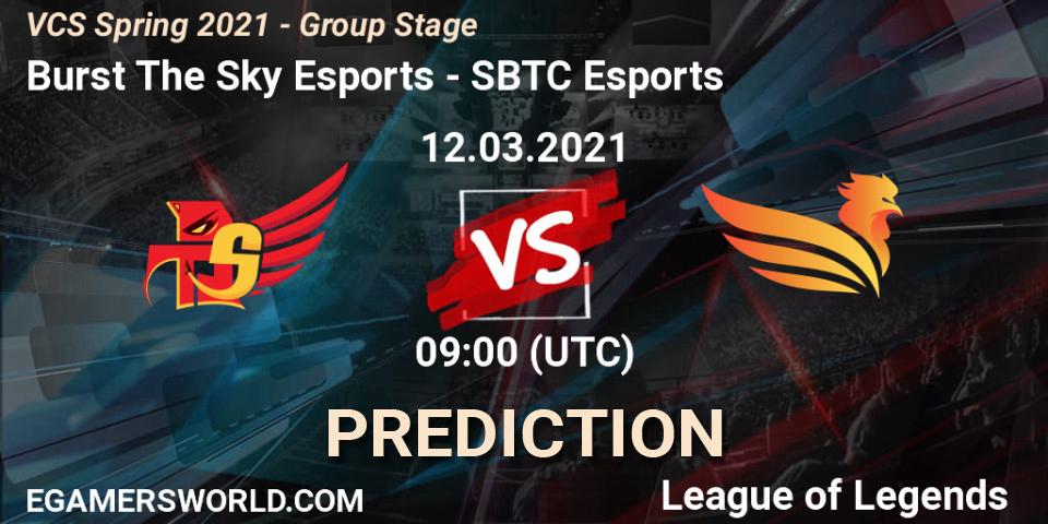 Burst The Sky Esports - SBTC Esports: ennuste. 12.03.2021 at 10:00, LoL, VCS Spring 2021 - Group Stage