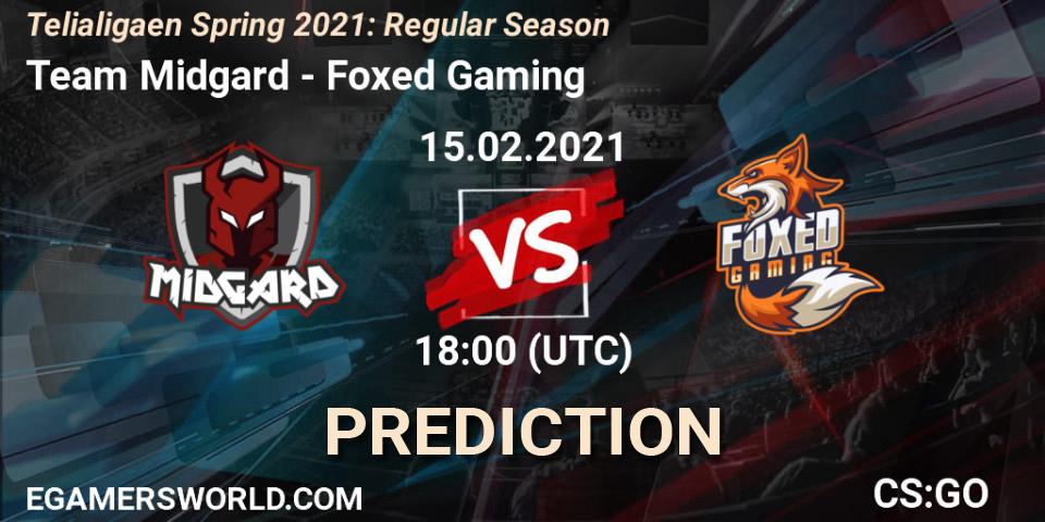 Team Midgard - Foxed Gaming: ennuste. 15.02.2021 at 18:00, Counter-Strike (CS2), Telialigaen Spring 2021: Regular Season