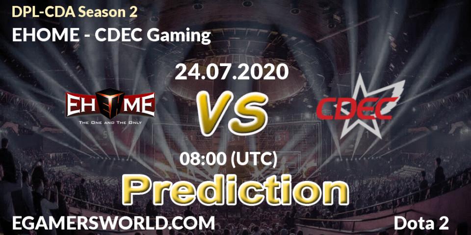 EHOME - CDEC Gaming: ennuste. 24.07.20, Dota 2, DPL-CDA Professional League Season 2