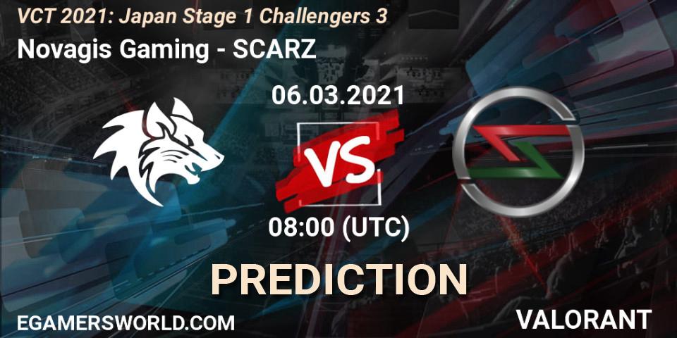 Novagis Gaming - SCARZ: ennuste. 06.03.2021 at 08:00, VALORANT, VCT 2021: Japan Stage 1 Challengers 3