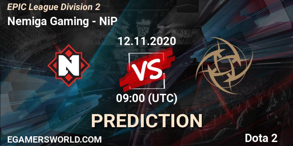 Nemiga Gaming - NiP: ennuste. 12.11.20, Dota 2, EPIC League Division 2