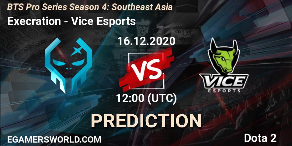 Execration - Vice Esports: ennuste. 16.12.2020 at 09:06, Dota 2, BTS Pro Series Season 4: Southeast Asia