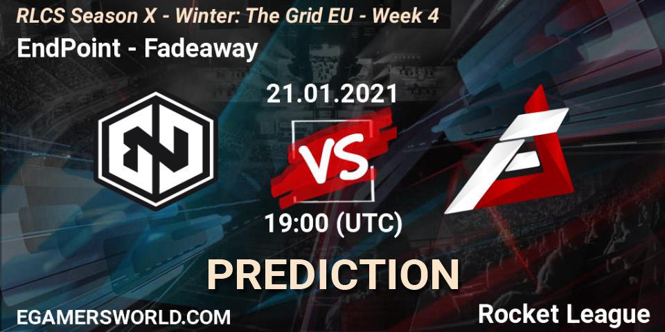 EndPoint - Fadeaway: ennuste. 21.01.21, Rocket League, RLCS Season X - Winter: The Grid EU - Week 4