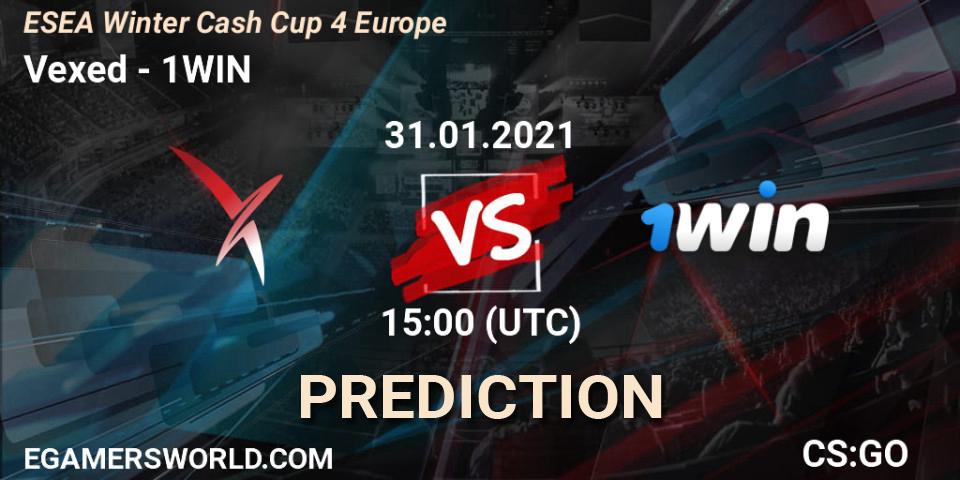 Vexed - 1WIN: ennuste. 31.01.21, CS2 (CS:GO), ESEA Cash Cup - Europe: Winter 2020 #4