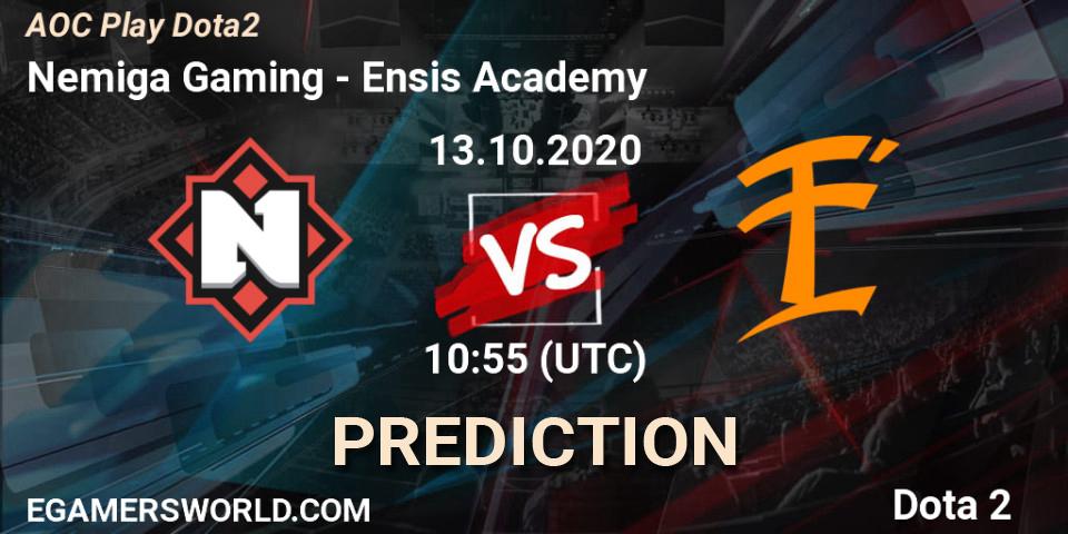 Nemiga Gaming - Ensis Academy: ennuste. 13.10.2020 at 10:56, Dota 2, AOC Play Dota2