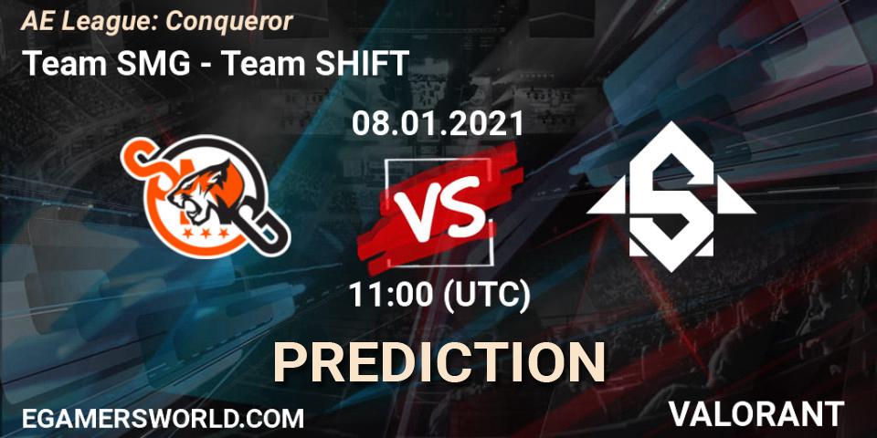 Team SMG - Team SHIFT: ennuste. 08.01.2021 at 11:00, VALORANT, AE League: Conqueror