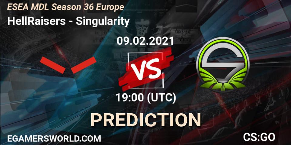 HellRaisers - Singularity: ennuste. 09.02.2021 at 18:00, Counter-Strike (CS2), MDL ESEA Season 36: Europe - Premier division