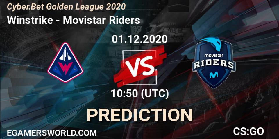 Winstrike - Movistar Riders: ennuste. 01.12.2020 at 10:50, Counter-Strike (CS2), Cyber.Bet Golden League 2020