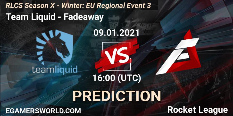 Team Liquid - Fadeaway: ennuste. 09.01.21, Rocket League, RLCS Season X - Winter: EU Regional Event 3