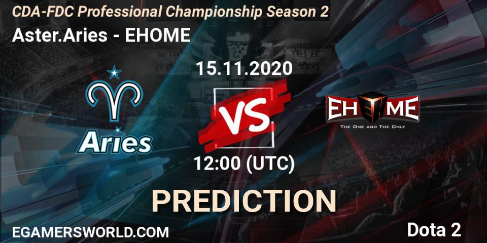 Aster.Aries - EHOME: ennuste. 15.11.20, Dota 2, CDA-FDC Professional Championship Season 2