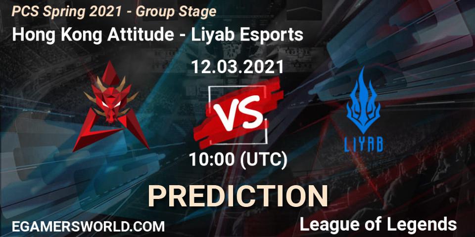 Hong Kong Attitude - Liyab Esports: ennuste. 12.03.2021 at 10:00, LoL, PCS Spring 2021 - Group Stage