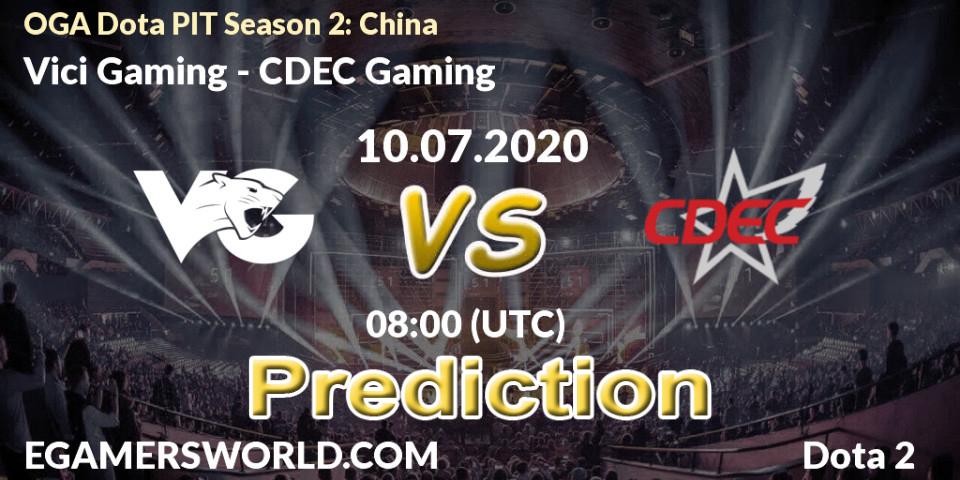 Vici Gaming - CDEC Gaming: ennuste. 10.07.2020 at 08:00, Dota 2, OGA Dota PIT Season 2: China