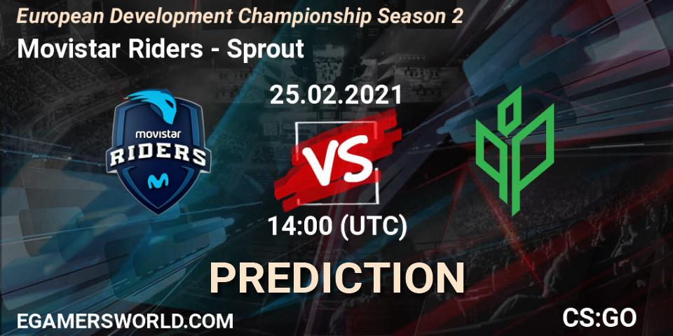 Movistar Riders - Sprout: ennuste. 25.02.2021 at 14:00, Counter-Strike (CS2), European Development Championship Season 2
