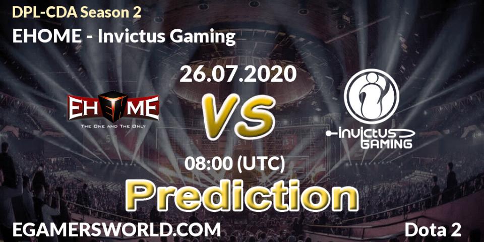 EHOME - Invictus Gaming: ennuste. 26.07.2020 at 08:00, Dota 2, DPL-CDA Professional League Season 2