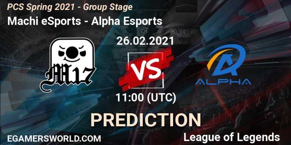 Machi eSports - Alpha Esports: ennuste. 26.02.2021 at 10:00, LoL, PCS Spring 2021 - Group Stage