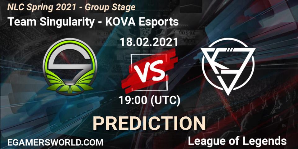 Team Singularity - KOVA Esports: ennuste. 18.02.2021 at 19:00, LoL, NLC Spring 2021 - Group Stage
