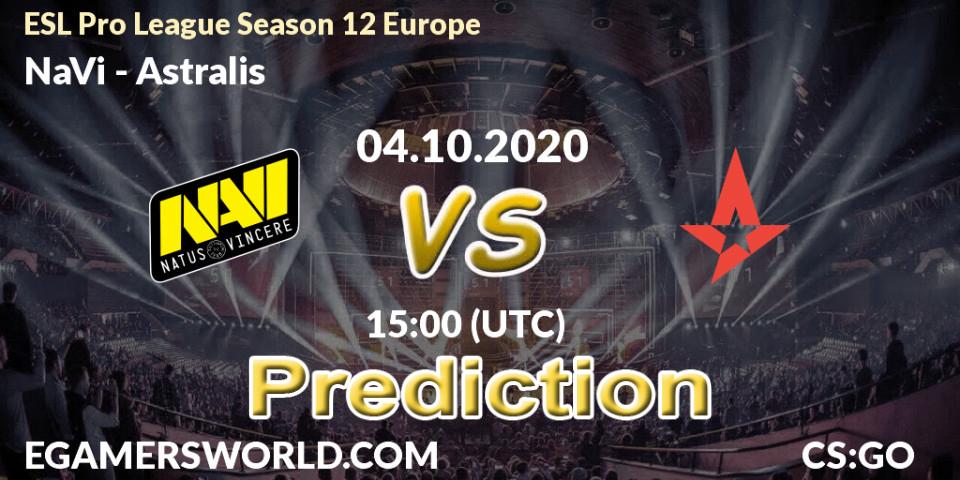 NaVi - Astralis: ennuste. 04.10.2020 at 15:00, Counter-Strike (CS2), ESL Pro League Season 12 Europe