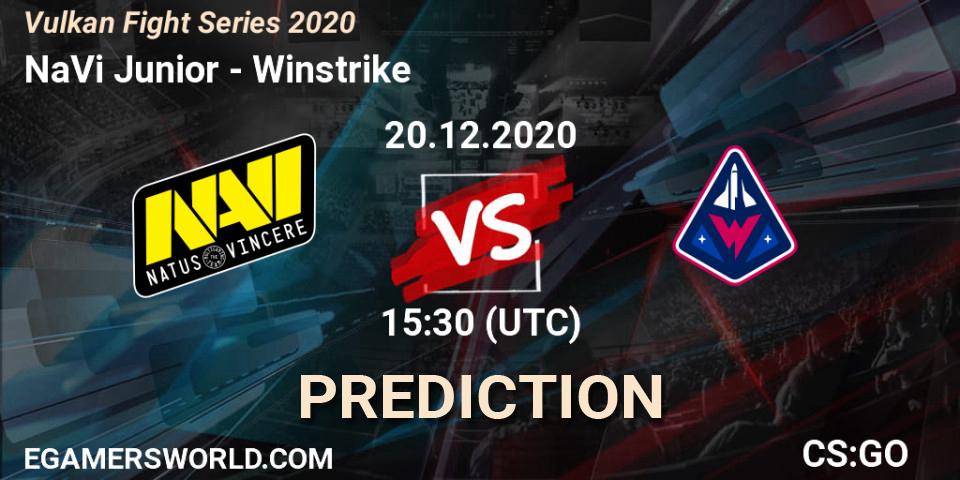 NaVi Junior - Winstrike: ennuste. 20.12.2020 at 15:40, Counter-Strike (CS2), Vulkan Fight Series 2020