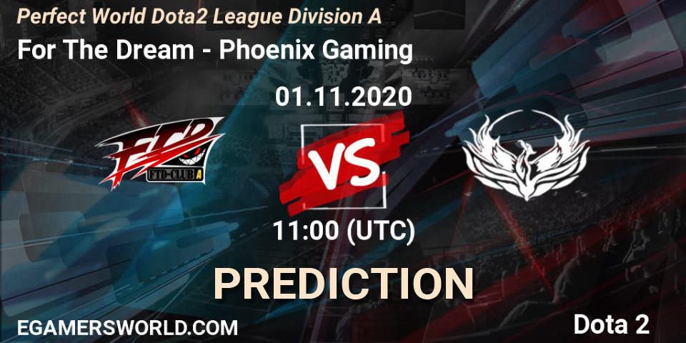 For The Dream - Phoenix Gaming: ennuste. 01.11.20, Dota 2, Perfect World Dota2 League Division A