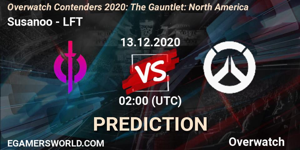 Susanoo - LFT: ennuste. 13.12.2020 at 03:00, Overwatch, Overwatch Contenders 2020: The Gauntlet: North America