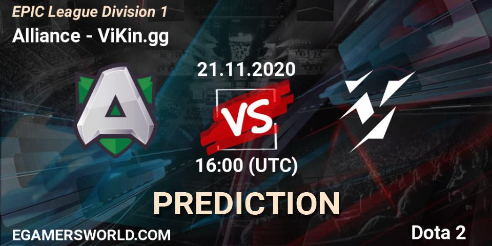 Alliance - ViKin.gg: ennuste. 21.11.2020 at 16:00, Dota 2, EPIC League Division 1