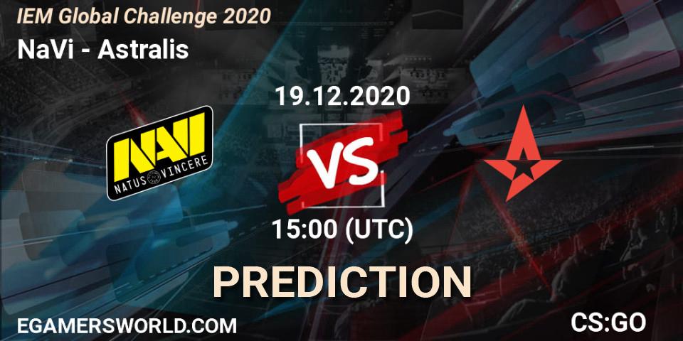 NaVi - Astralis: ennuste. 19.12.2020 at 15:00, Counter-Strike (CS2), IEM Global Challenge 2020