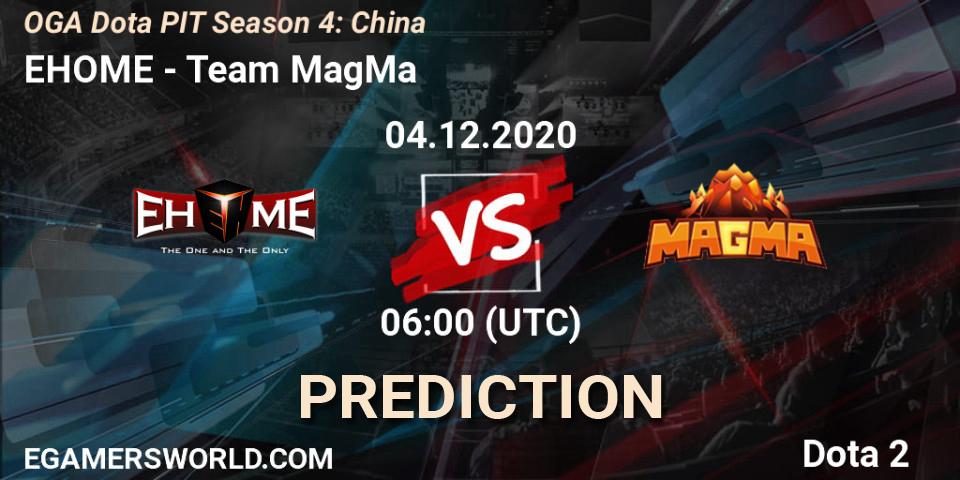 EHOME - Team MagMa: ennuste. 04.12.2020 at 06:03, Dota 2, OGA Dota PIT Season 4: China