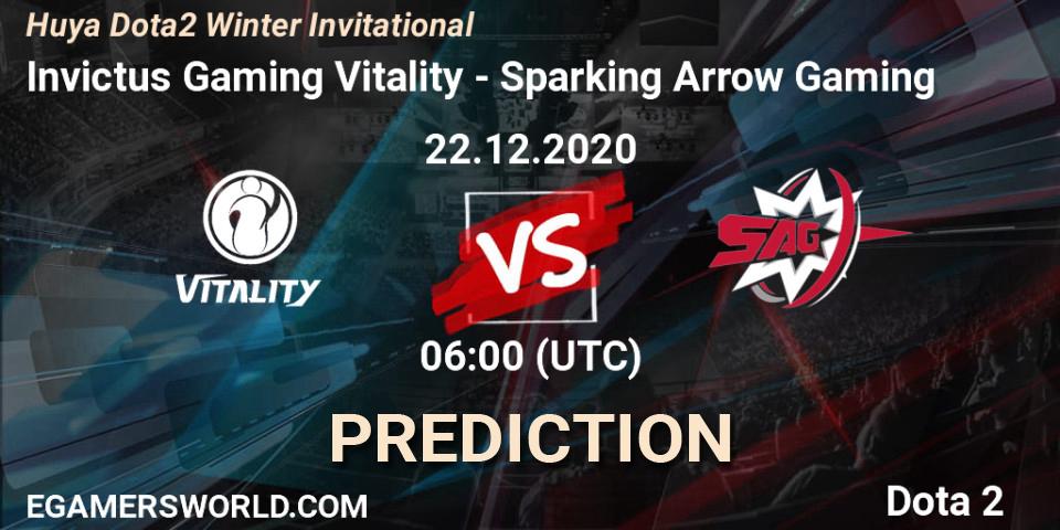Invictus Gaming Vitality - Sparking Arrow Gaming: ennuste. 22.12.2020 at 06:08, Dota 2, Huya Dota2 Winter Invitational
