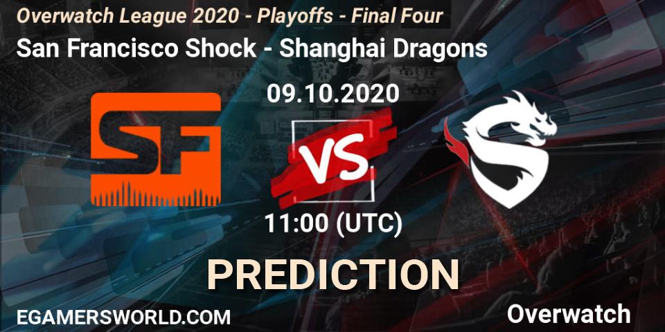 San Francisco Shock - Shanghai Dragons: ennuste. 09.10.2020 at 09:00, Overwatch, Overwatch League 2020 - Playoffs - Final Four