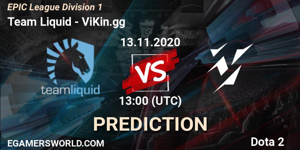 Team Liquid - ViKin.gg: ennuste. 13.11.2020 at 13:01, Dota 2, EPIC League Division 1