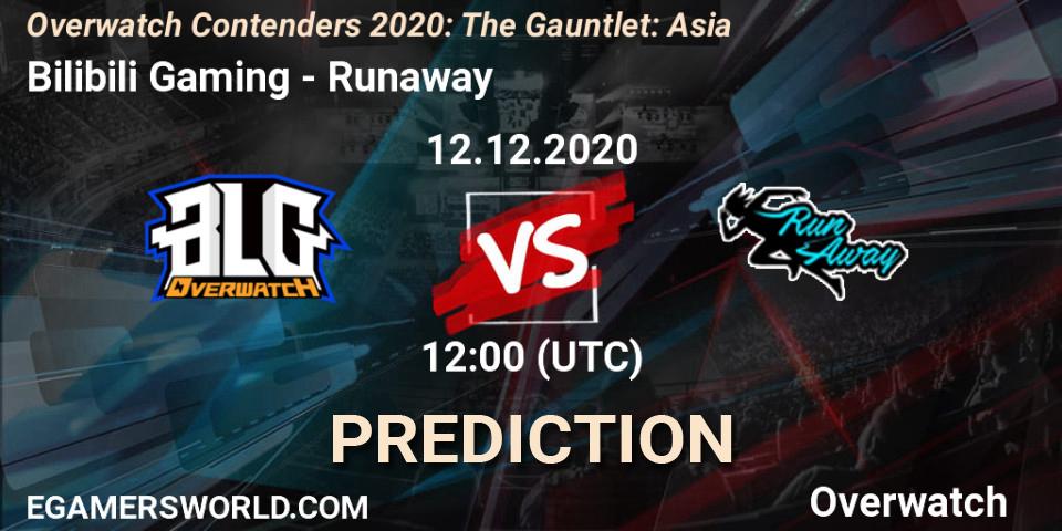 Bilibili Gaming - Runaway: ennuste. 12.12.2020 at 10:40, Overwatch, Overwatch Contenders 2020: The Gauntlet: Asia