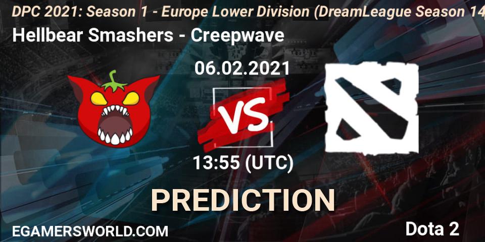 Hellbear Smashers - Creepwave: ennuste. 06.02.2021 at 13:56, Dota 2, DPC 2021: Season 1 - Europe Lower Division (DreamLeague Season 14)