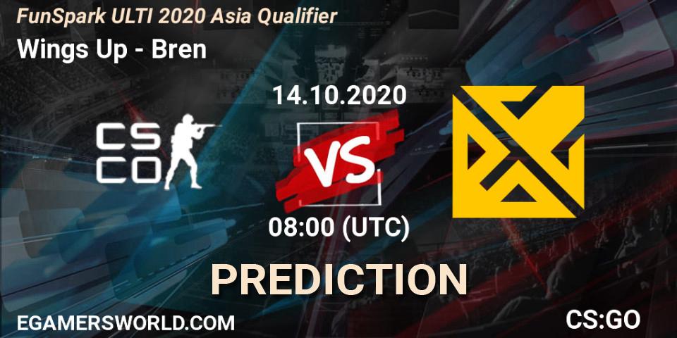 Wings Up - Bren: ennuste. 14.10.2020 at 08:00, Counter-Strike (CS2), FunSpark ULTI 2020 Asia Qualifier