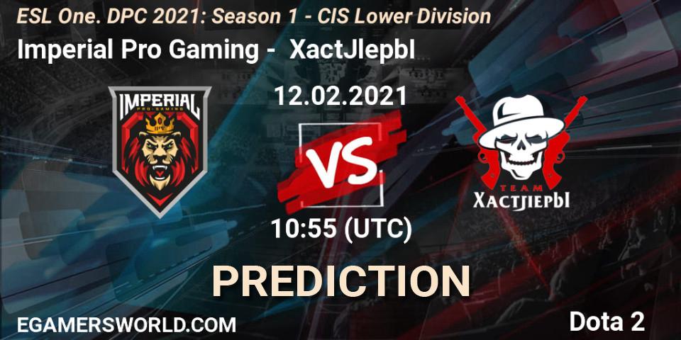 Imperial Pro Gaming - XactJlepbI: ennuste. 12.02.21, Dota 2, ESL One. DPC 2021: Season 1 - CIS Lower Division