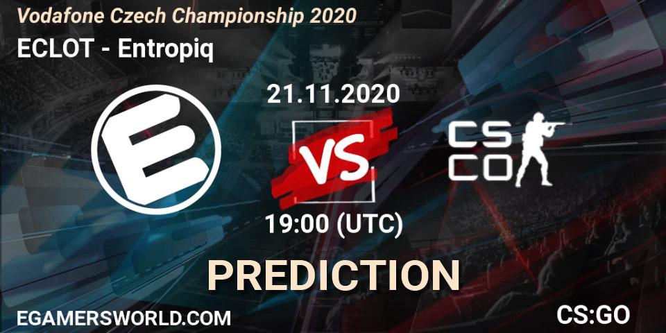 ECLOT - Entropiq: ennuste. 21.11.2020 at 18:30, Counter-Strike (CS2), Vodafone Czech Championship 2020