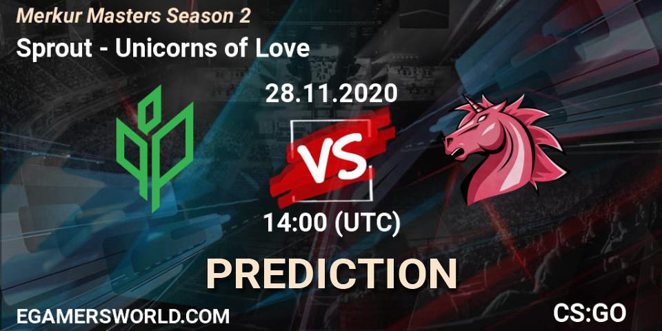 Sprout - Unicorns of Love: ennuste. 28.11.2020 at 14:00, Counter-Strike (CS2), Merkur Masters Season 2
