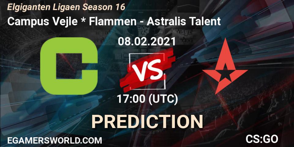 Campus Vejle * Flammen - Astralis Talent: ennuste. 08.02.2021 at 17:00, Counter-Strike (CS2), Elgiganten Ligaen Season 16