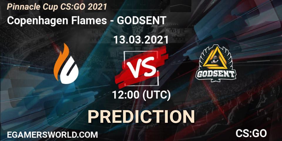 Copenhagen Flames - GODSENT: ennuste. 13.03.2021 at 12:00, Counter-Strike (CS2), Pinnacle Cup #1