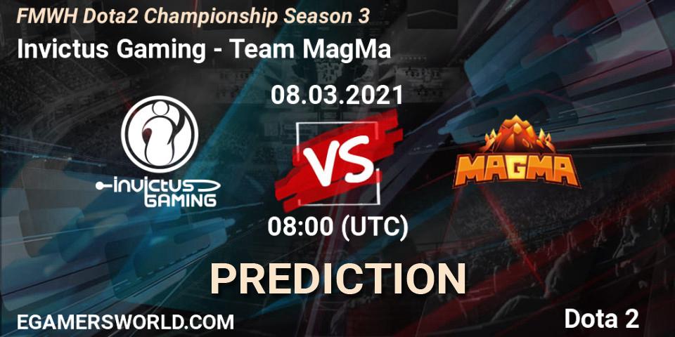 Invictus Gaming - Team MagMa: ennuste. 06.03.2021 at 08:04, Dota 2, FMWH Dota2 Championship Season 3