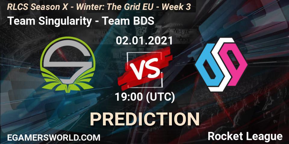 Team Singularity - Team BDS: ennuste. 02.01.2021 at 19:00, Rocket League, RLCS Season X - Winter: The Grid EU - Week 3