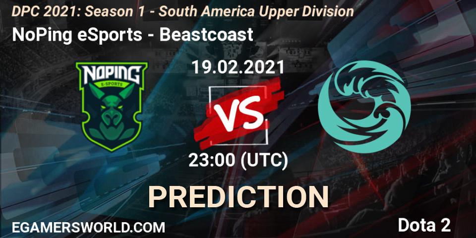 NoPing eSports - Beastcoast: ennuste. 19.02.2021 at 23:00, Dota 2, DPC 2021: Season 1 - South America Upper Division