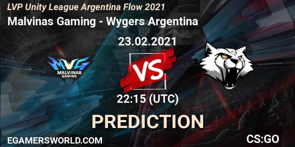 Malvinas Gaming - Wygers Argentina: ennuste. 23.02.2021 at 22:15, Counter-Strike (CS2), LVP Unity League Argentina Apertura 2021