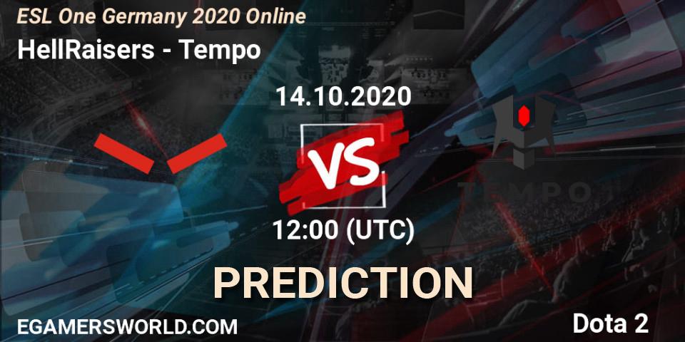 HellRaisers - Tempo: ennuste. 14.10.2020 at 12:00, Dota 2, ESL One Germany 2020 Online